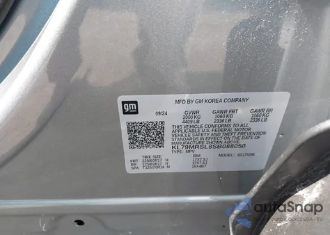 2025 Chevrolet Trailblazer Awd Lt from USA, damaged, VIN KL79MRSL8SB088050